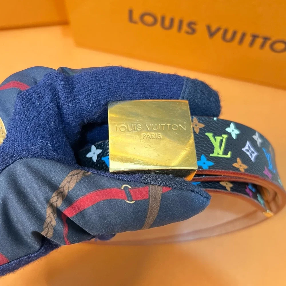 Auth Louis Vuitton Belt • Authentic Vintage Takashi Murakami in Multicolor